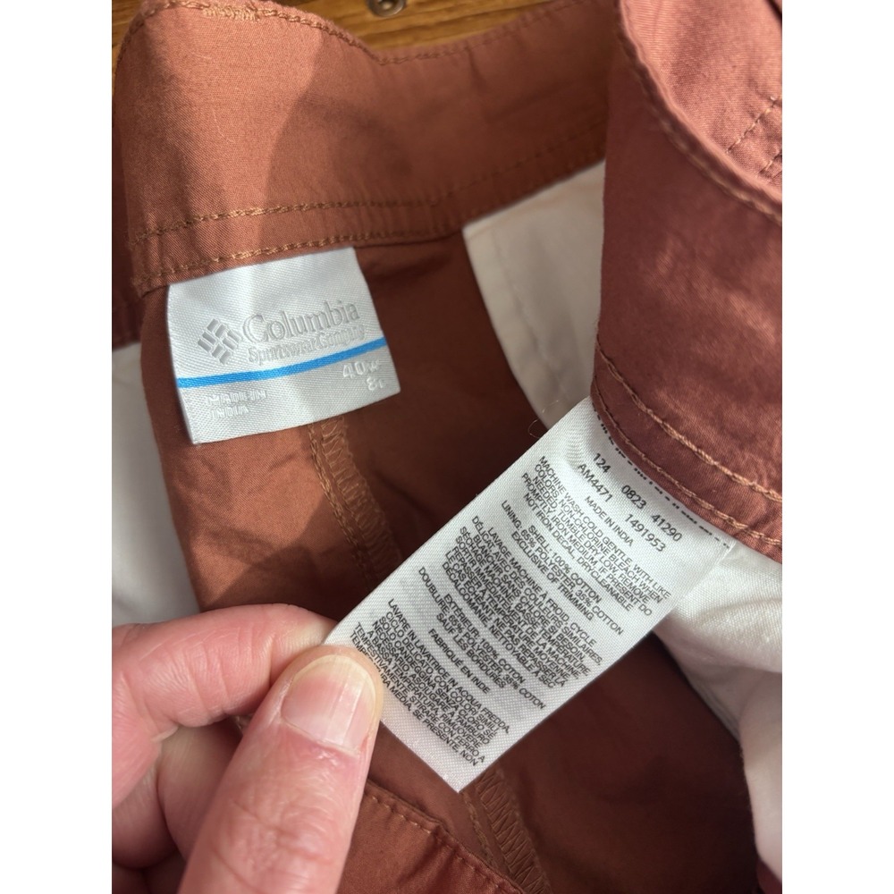 Columbia Shorts Men's 40" Clay Brown Washed Out Hiking Camping Casual 8"‎ NEW - Picture 3 of 7
